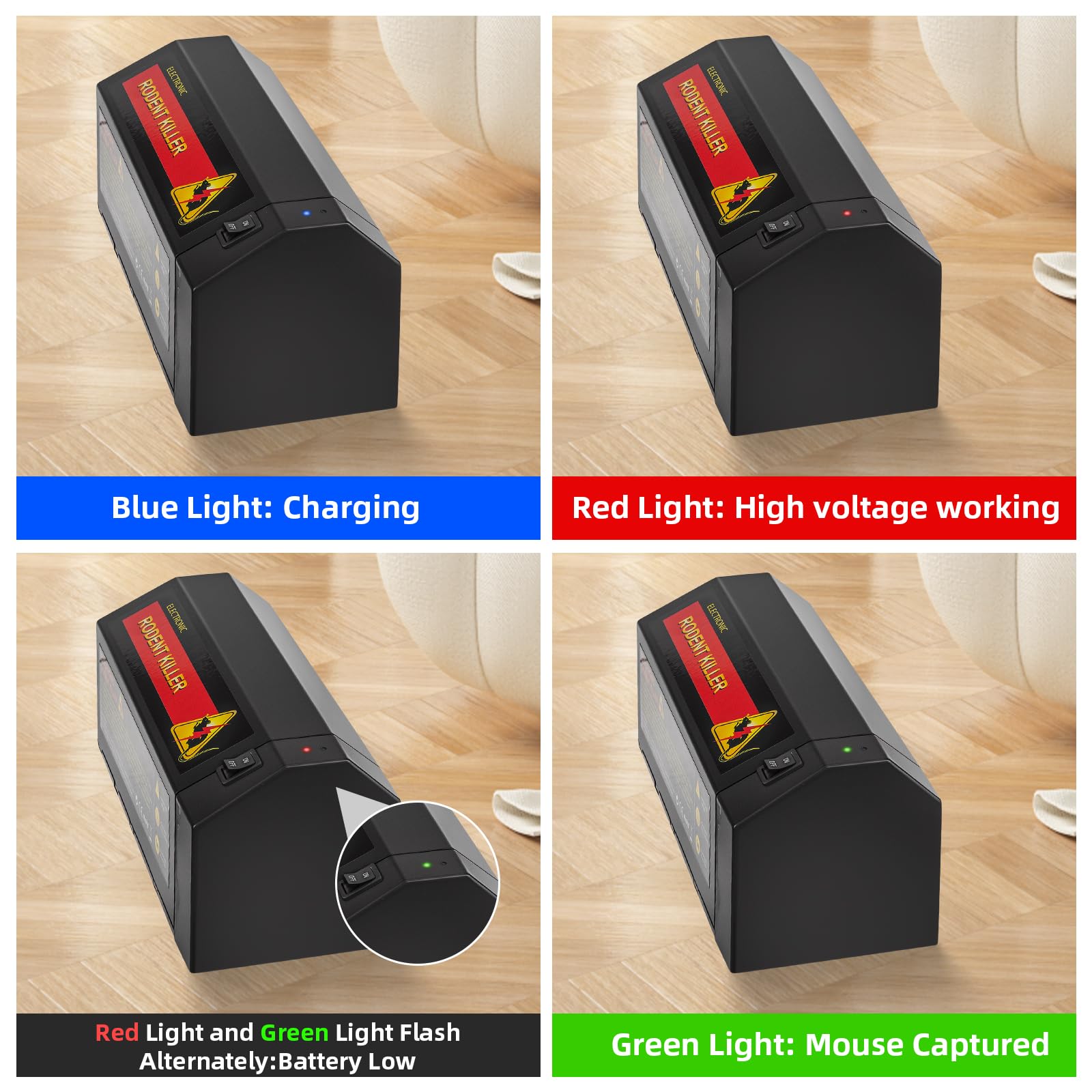 Anti-escape door feature on JahyElec trap enhances capture efficiency.