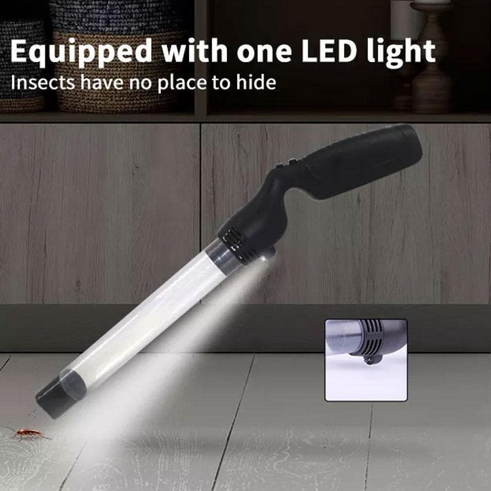 JahyElec battery-powered bug vacuum ready for portable use anywhere.