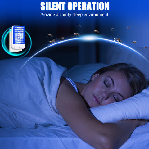 JahyElec blue-light insect trap operates quietly in living spaces.