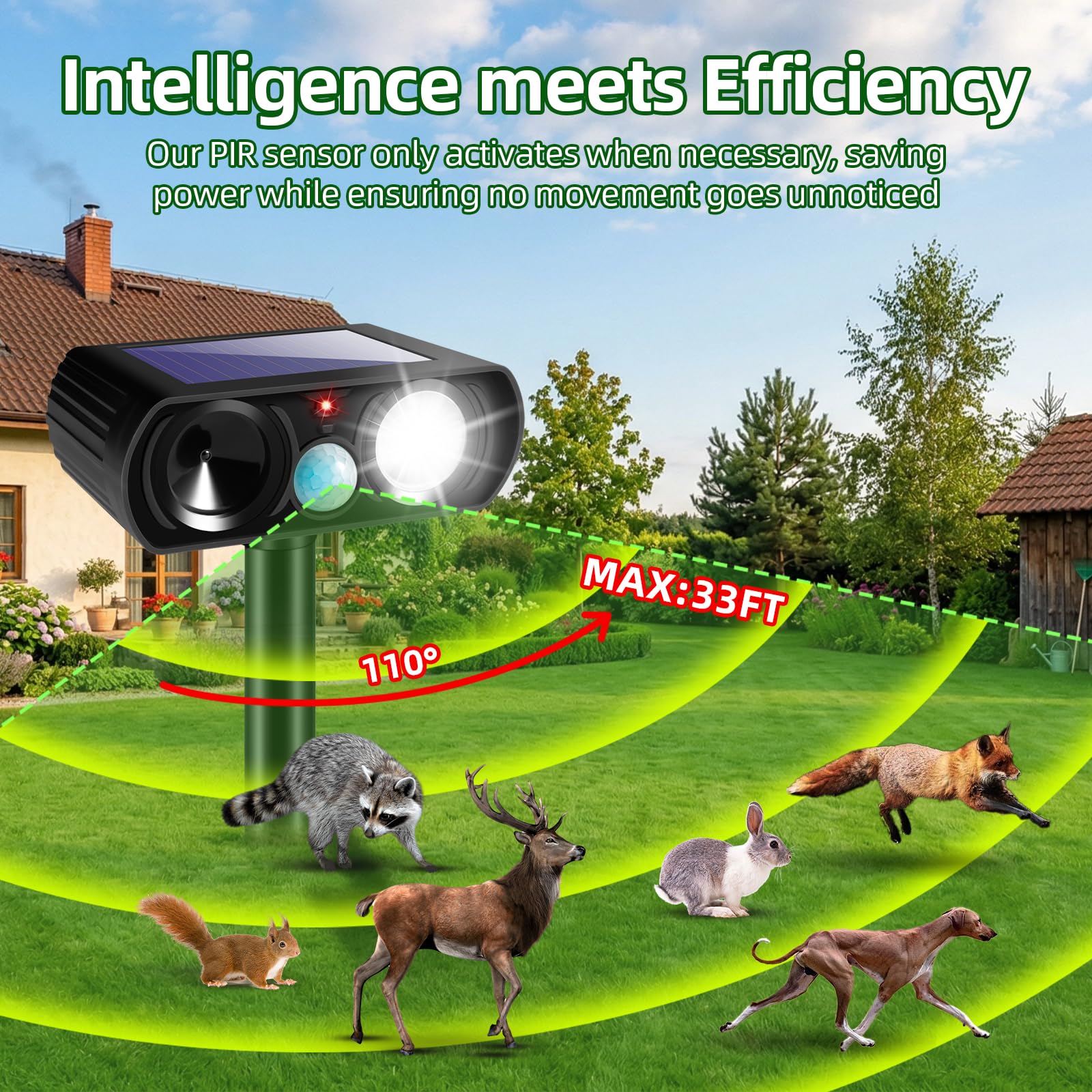 JahyElec compact-design unit fits discreetly in tight yard corners.