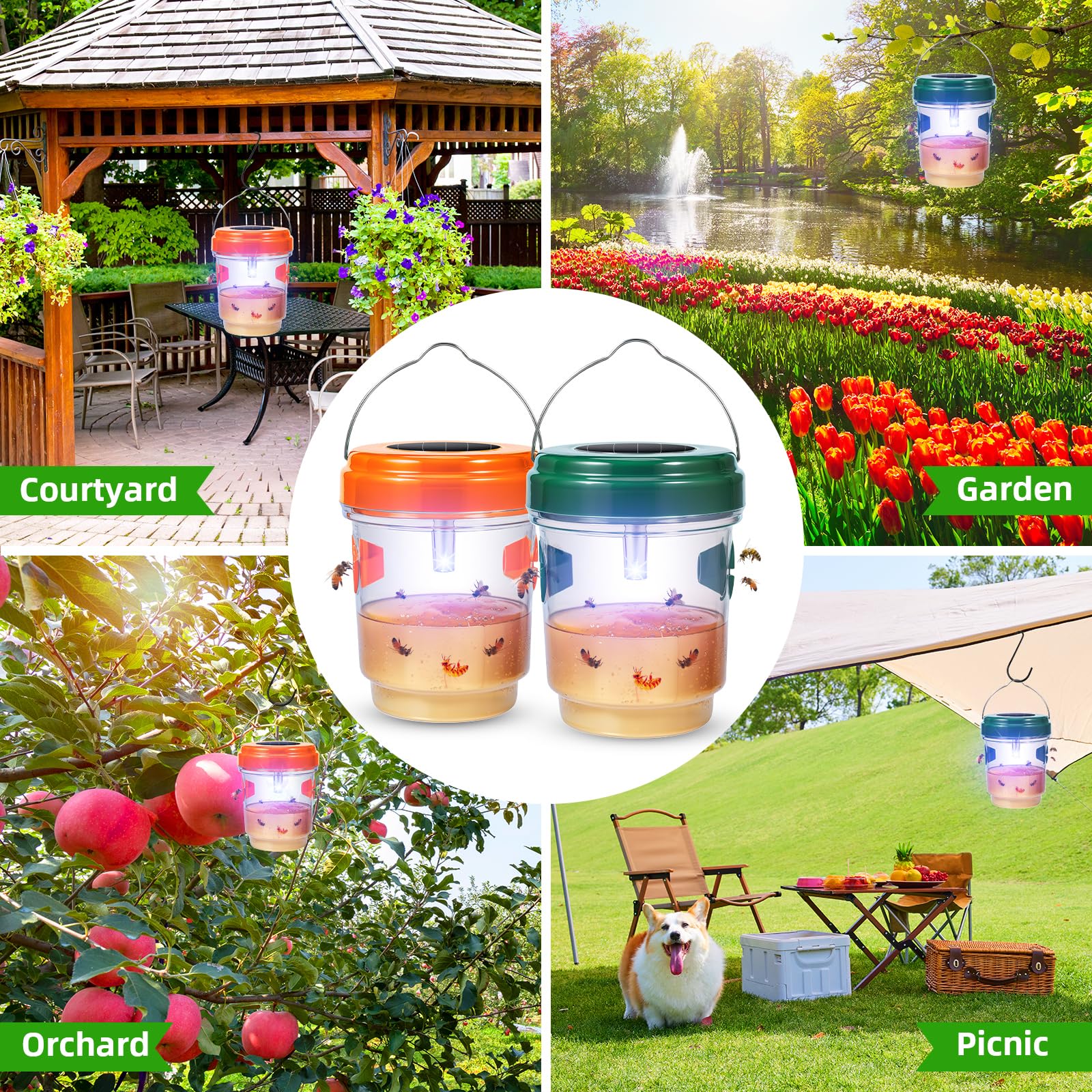 JahyElec four-pack provides season-long protection for yards and orchards.