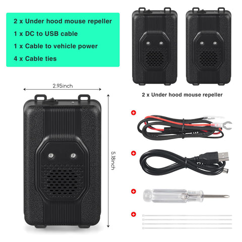 JahyElec garage attic RV application ultrasonic rodent repellent protects spaces from intrusion