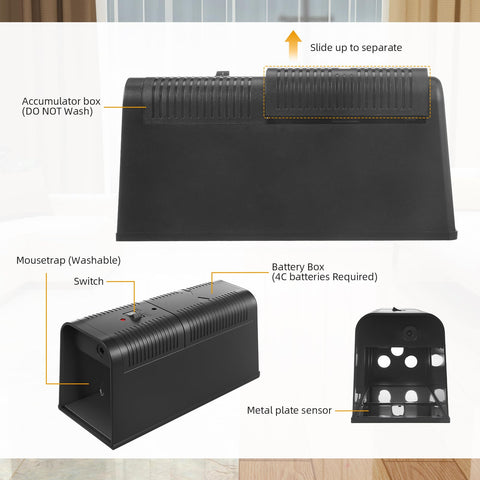 JahyElec Rat Trap Zapper active indicator for safe indoor use