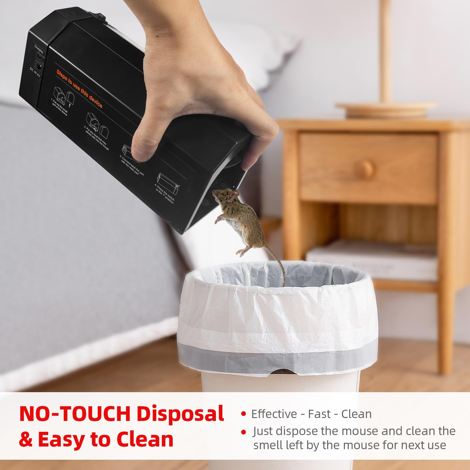 Reusable JahyElec rodent trap suitable for multiple environments.