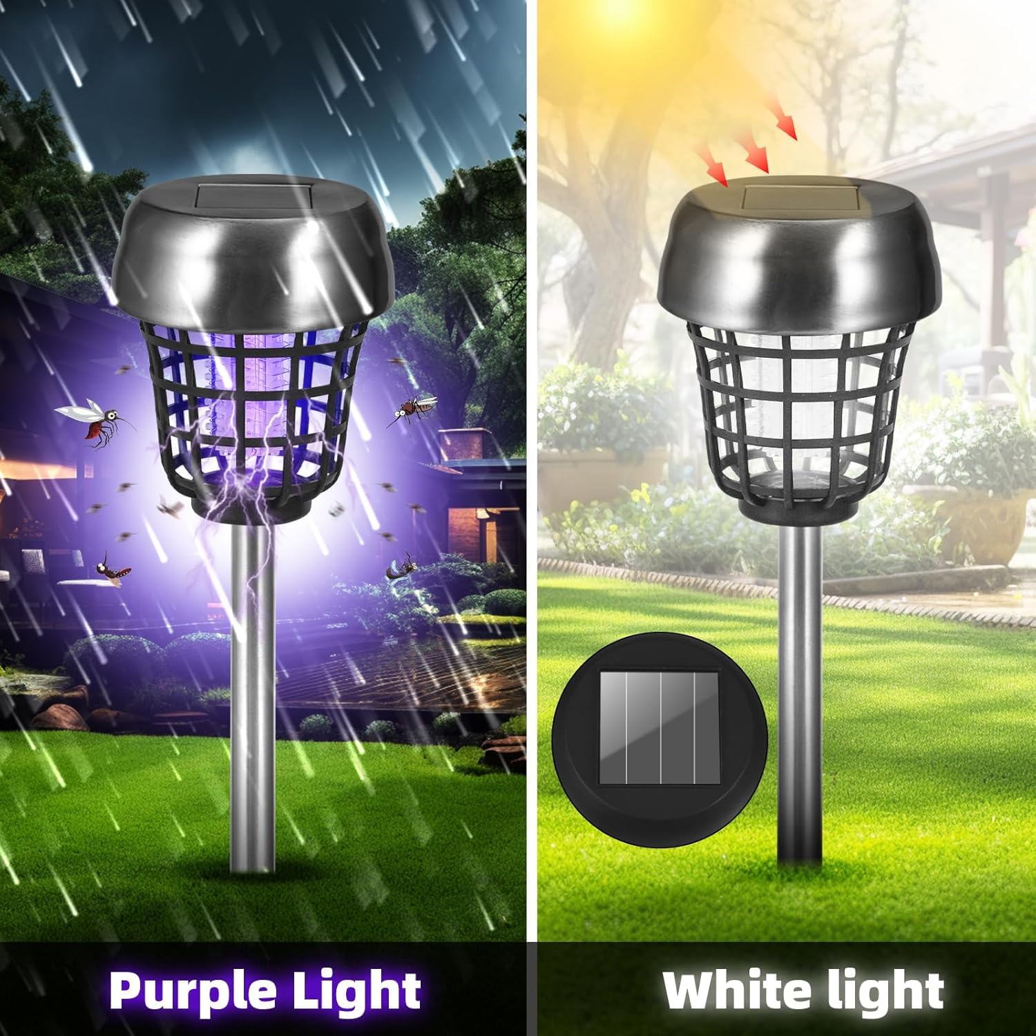 JahyElec solar bug zapper dual-function design combining zapper and light.