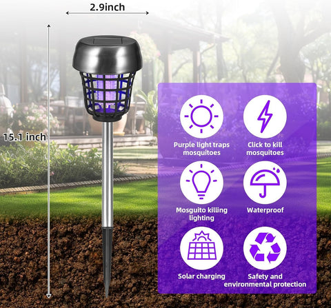 JahyElec solar bug zapper portable and lightweight for camping or patios.