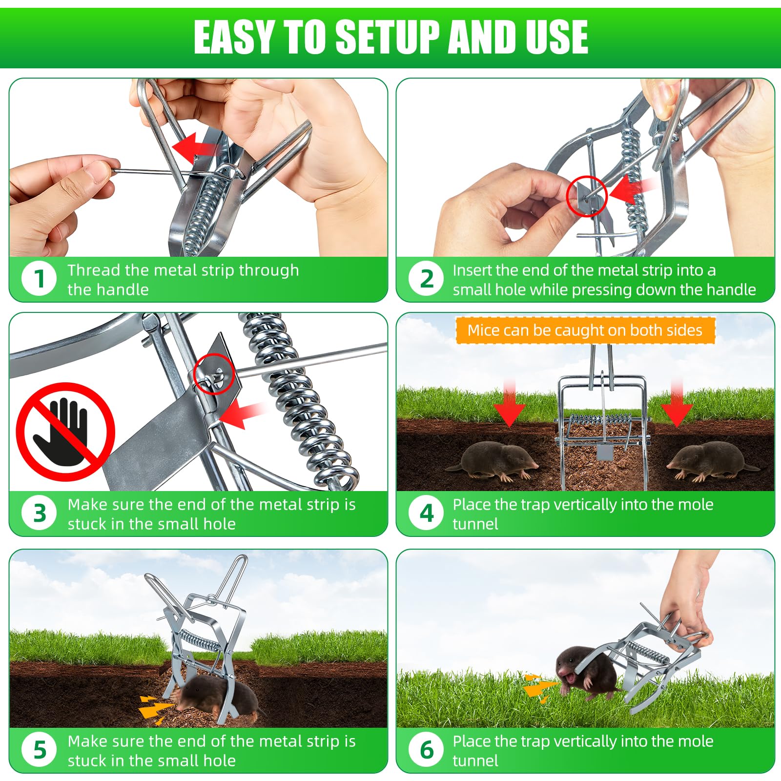 JahyElec trap covered with soil to blend into yard terrain