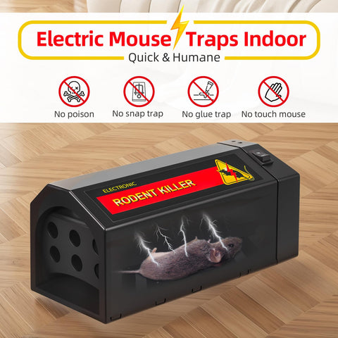 USB-rechargeable JahyElec mousetrap for reusable pest control.