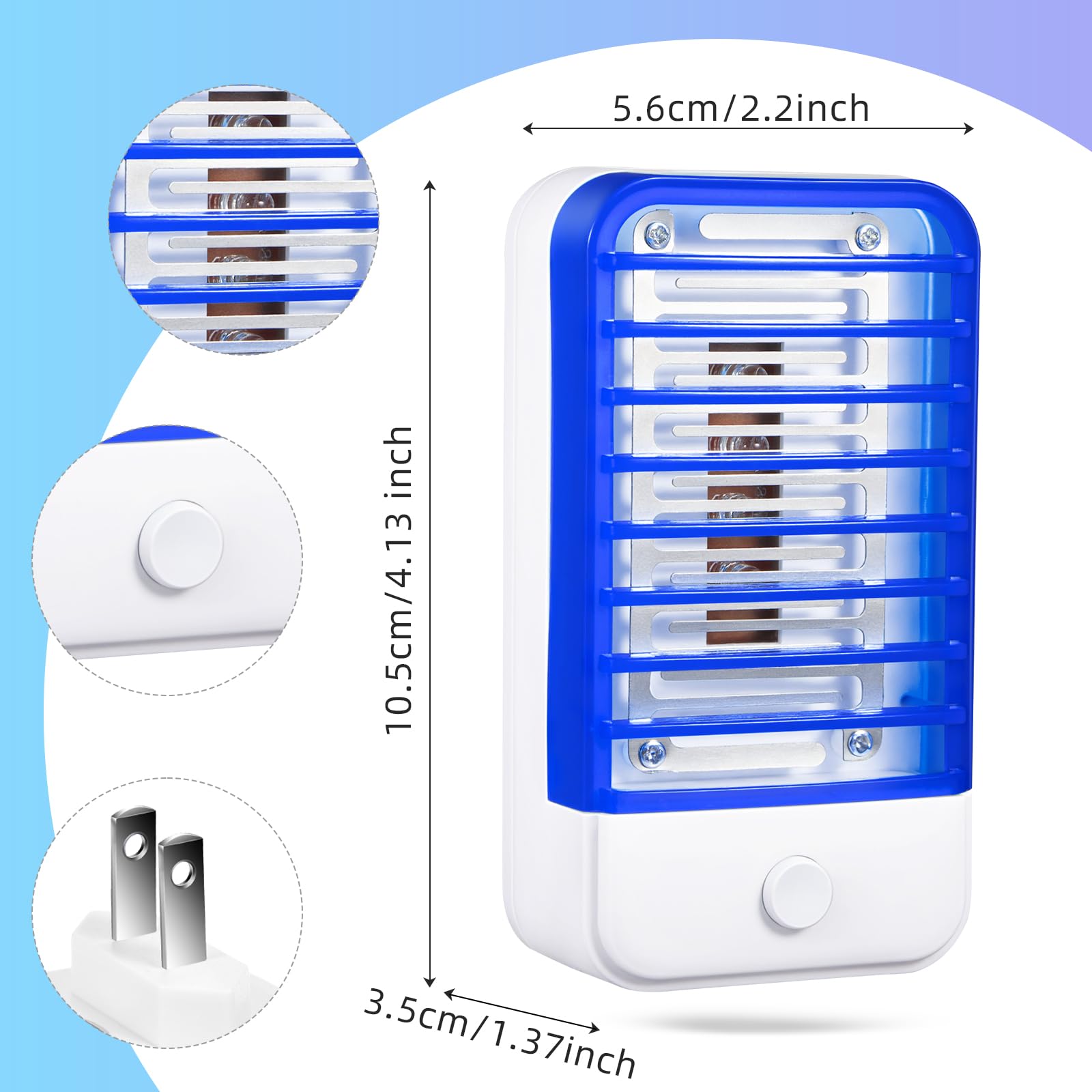 JahyElec wall-outlet mounted zapper for space-saving use.