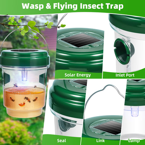 JahyElec weather-durable trap withstands rain and wind in any season.
