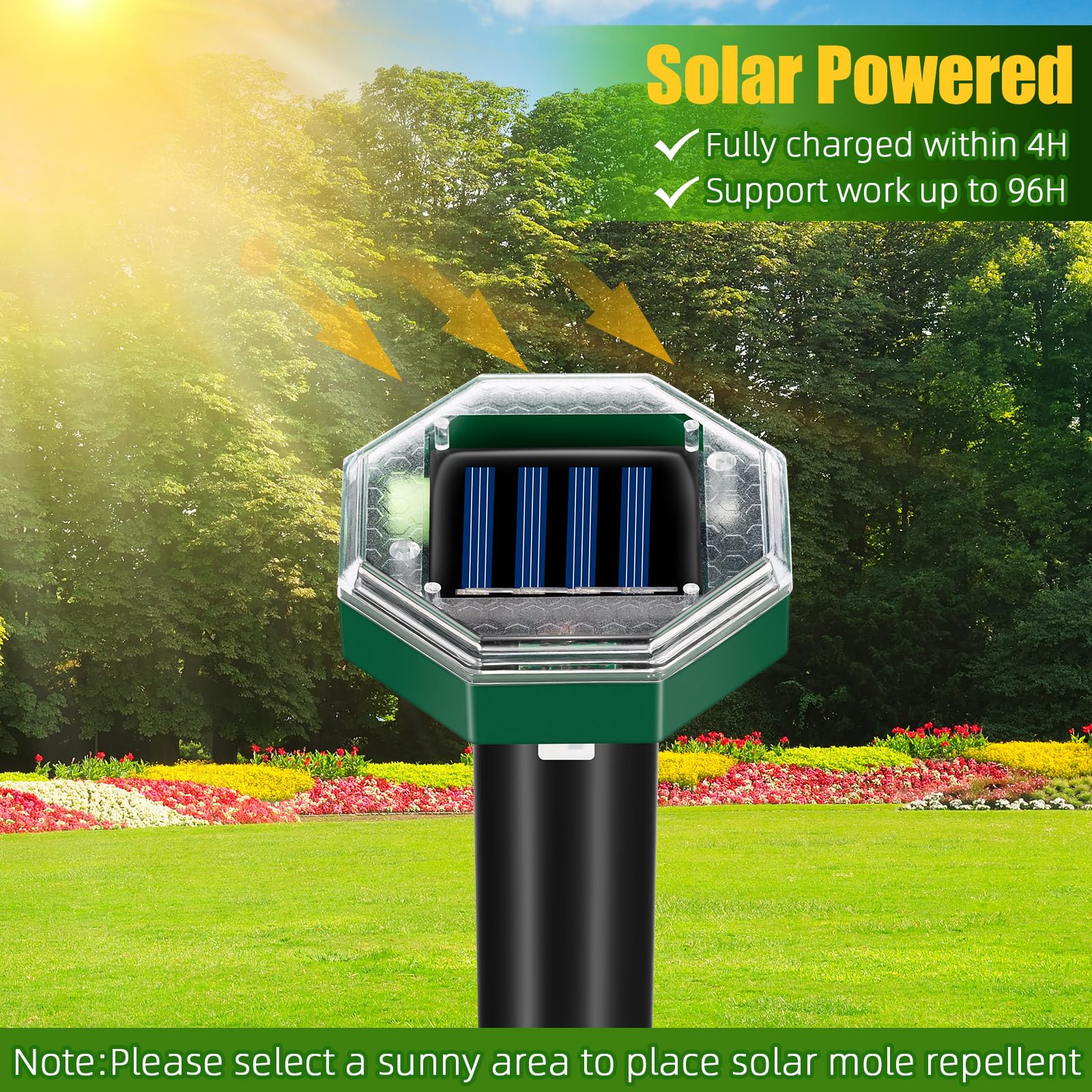 JahyElec weatherproof ABS stake endures rain and sun outdoors