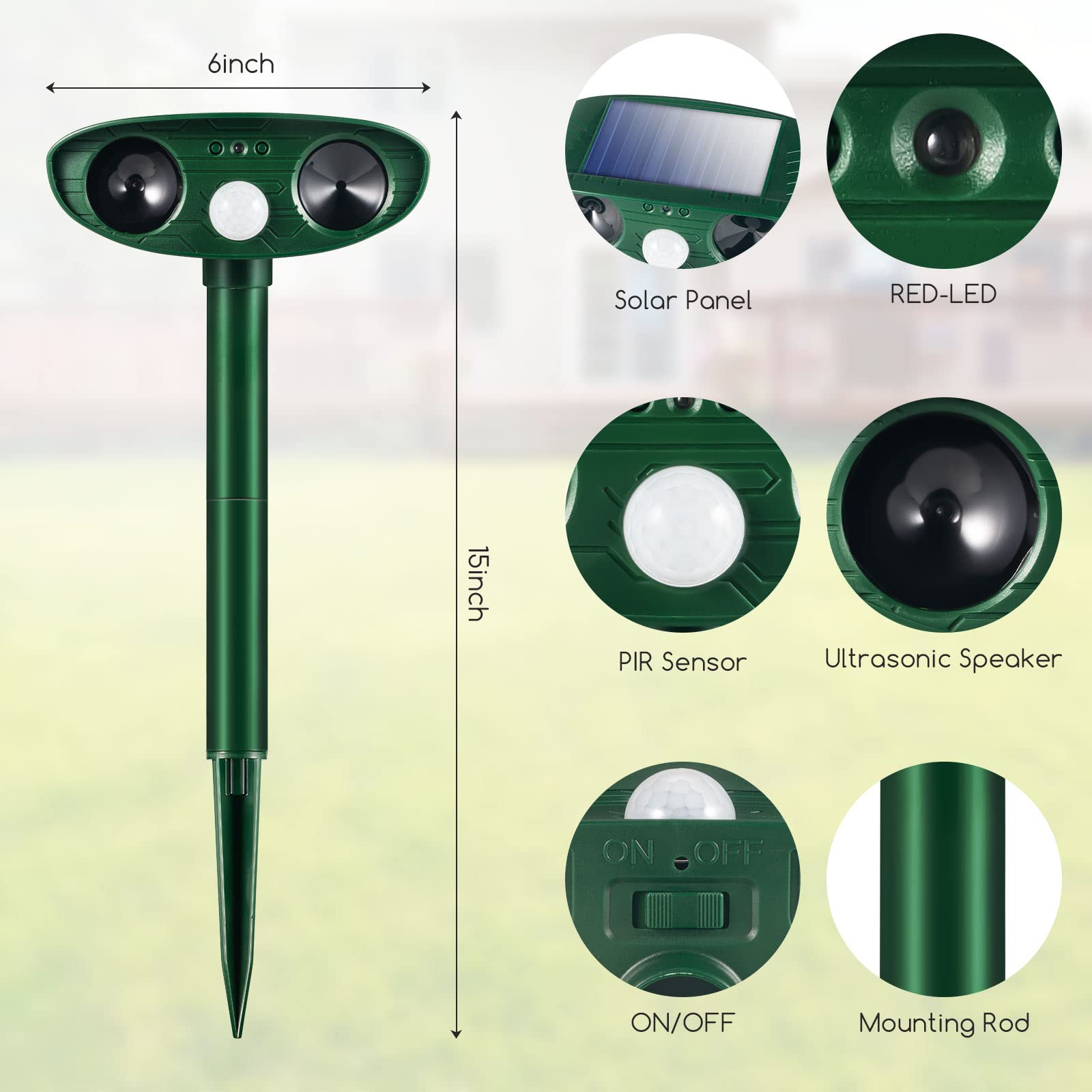 JahyElec weatherproof design withstands rain wind and sun for year-round protection.