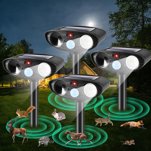 JahyElec cat deterrent emits ultrasonic waves to protect garden from stray cats