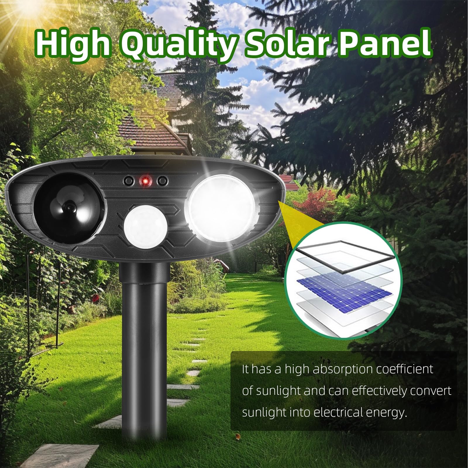 JahyElec LED flash enhances nighttime wildlife deterrence