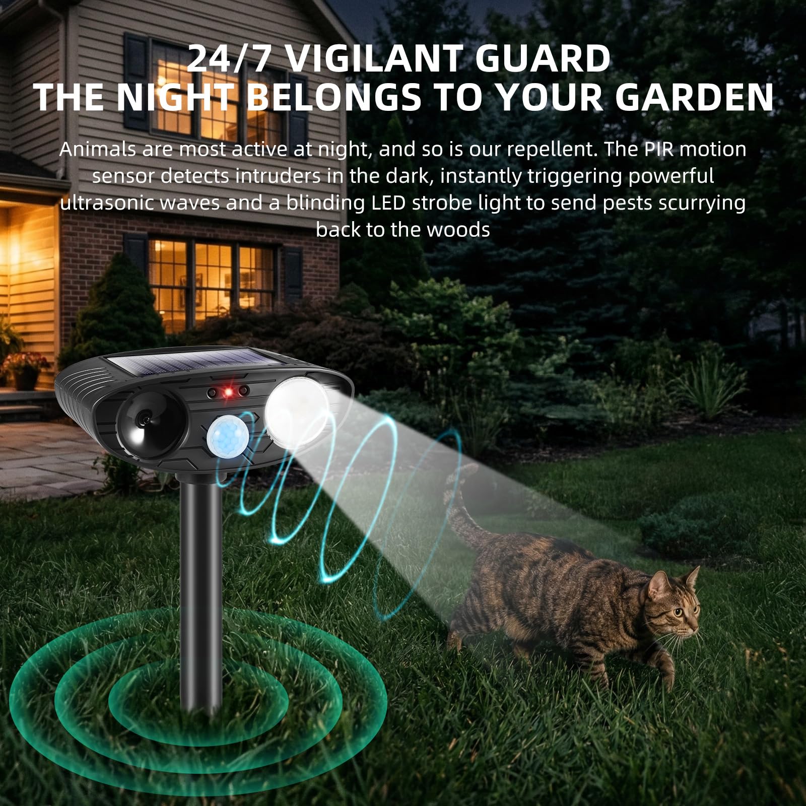 JahyElec rabbit deterrent protects vegetable beds from gnawing rabbits