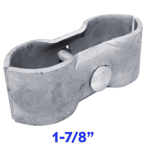 Jake Sales 118-inch chain-link panel clamps securing a pipe frame.