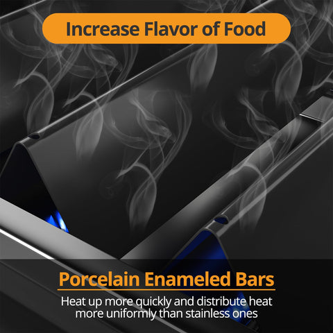 Jakivew E-220 bars upgrade grill performance with consistent heat.