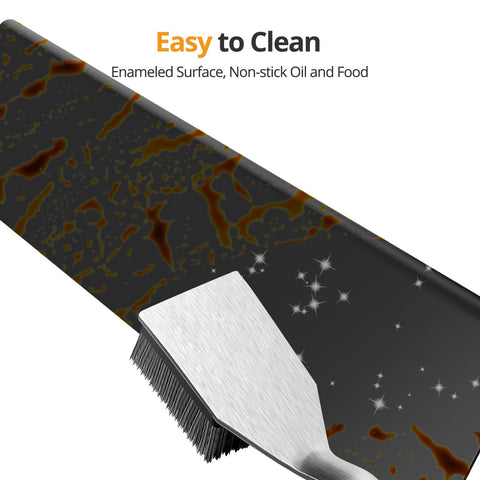 Jakivew even-heat flavorizer promotes uniform searing and smoky aroma.