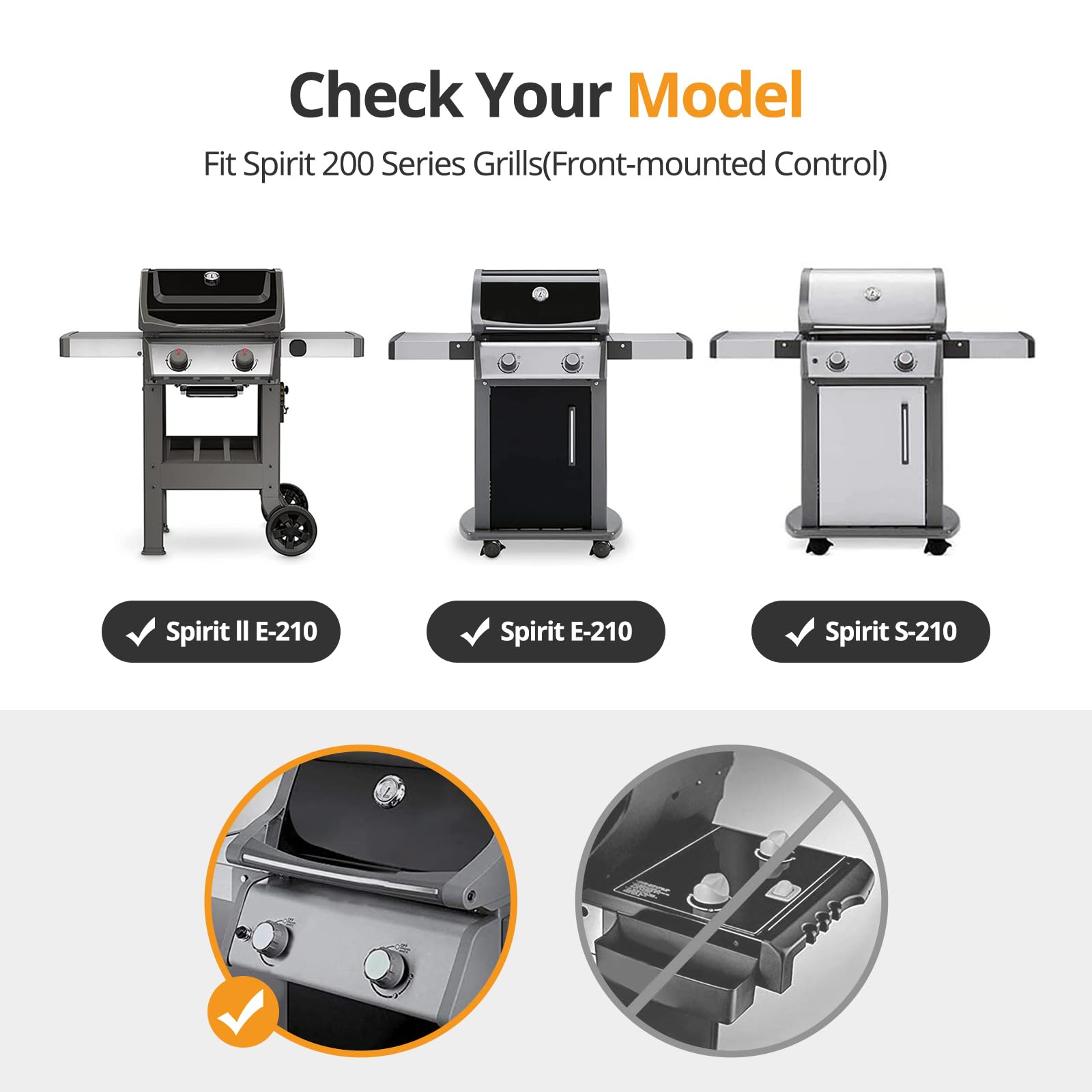 Jakivew Weber Spirit 200-series fit enables reliable heat distribution.