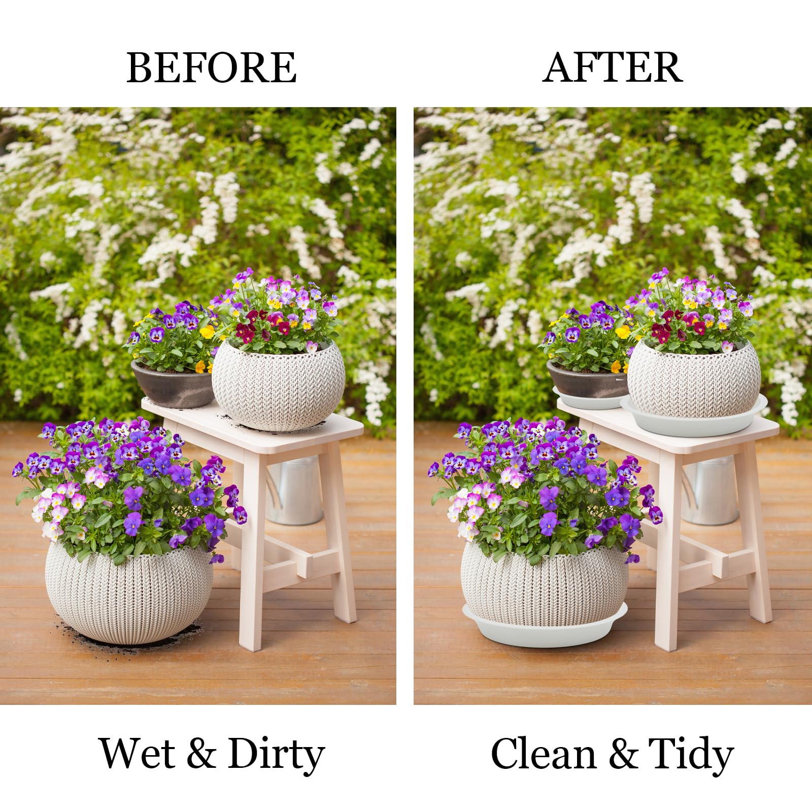 JAKOUE multi-scene usage shows indoor and outdoor versatility for plants, pets, or crafts.