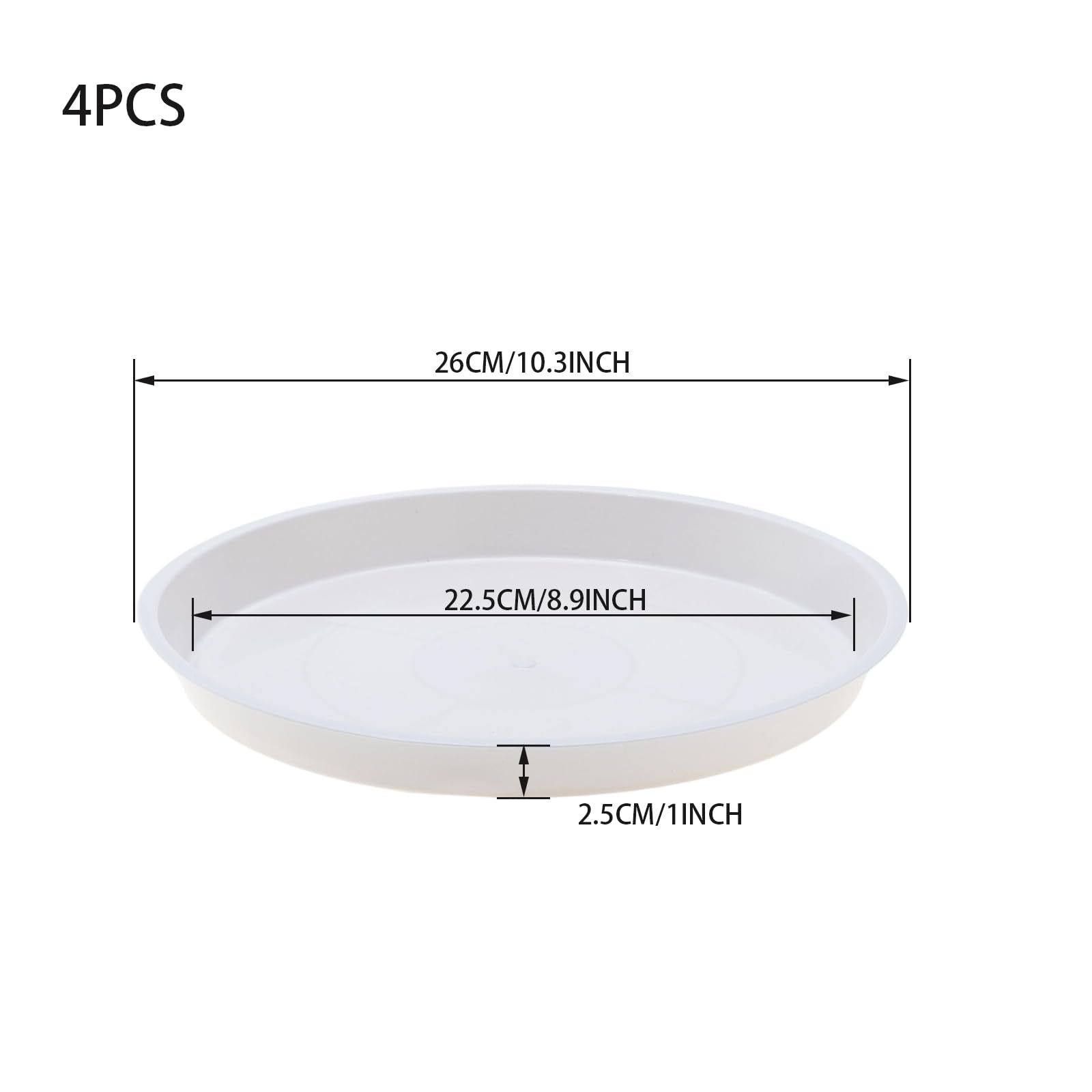 JAKOUE drainage-grid saucer promotes airflow to keep plant roots healthy.