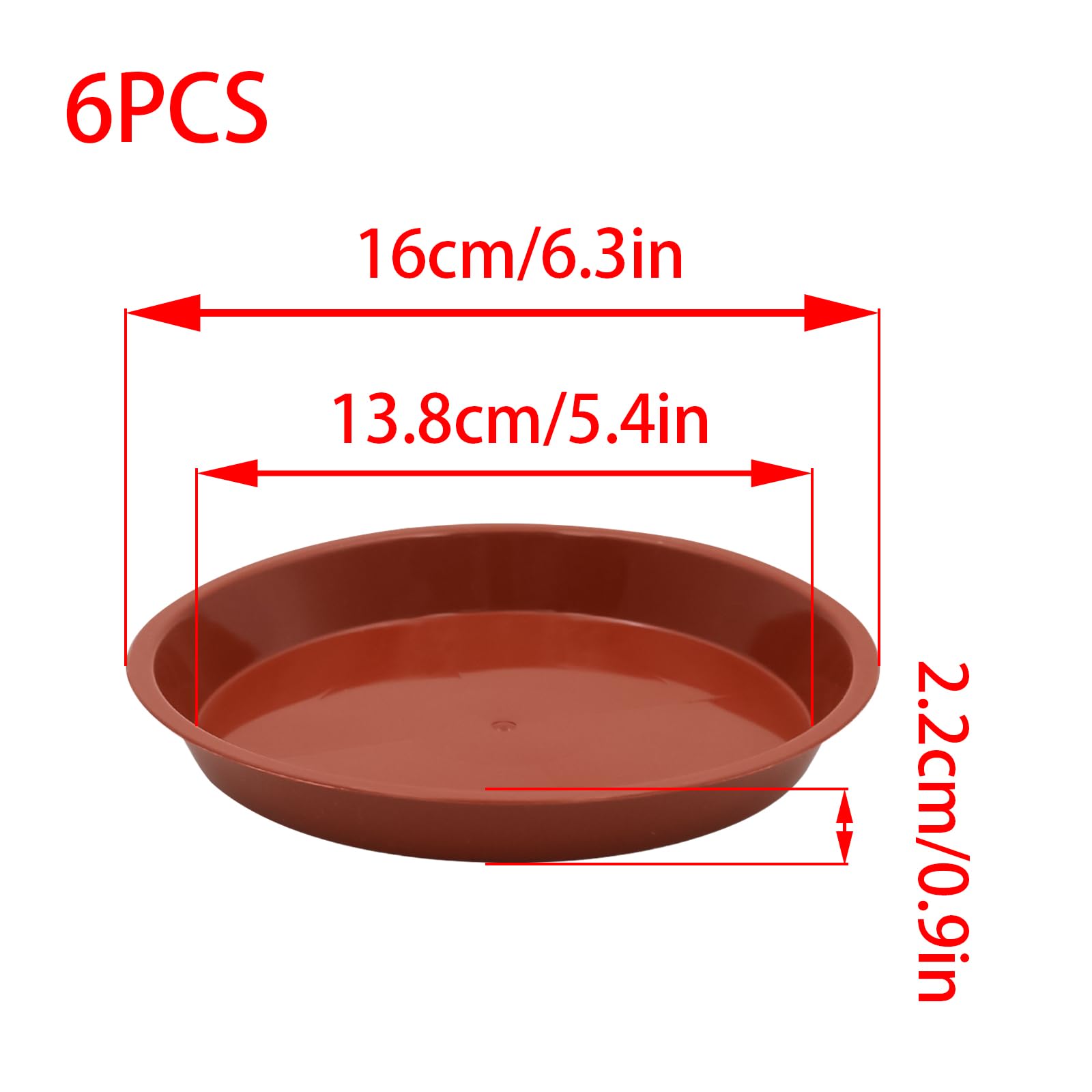 JAKOUE terracotta look plant saucers with anti-leak grid prevents water runoff.
