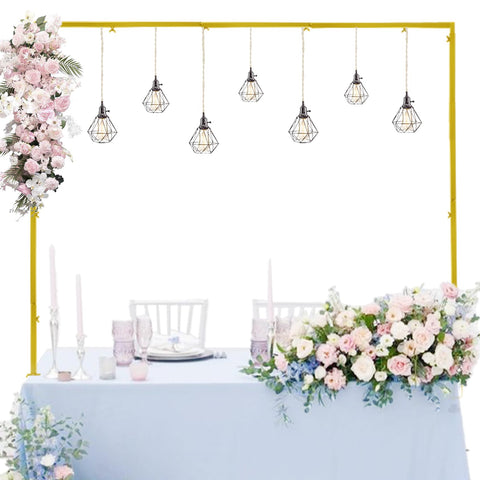 JALANCY over-table arch stand in gold with clamps for elegant event decor