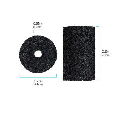 JamBer tail scrubber foam detail shows high-density polyurethane for debris dislodging.