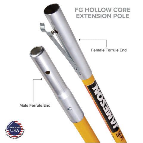 Jameson FG-6-3W extension pole 6ft extends reach for tall fixtures.