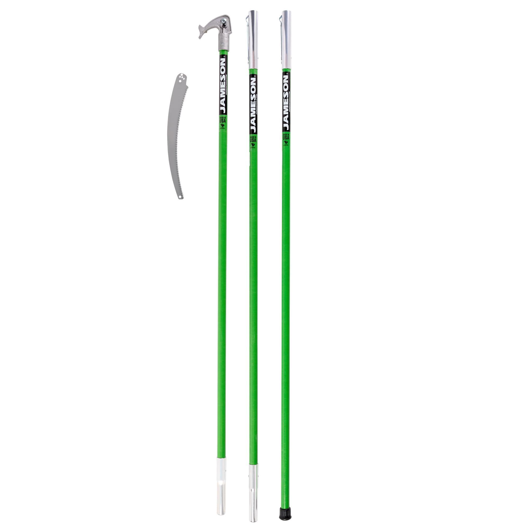 Jameson LS-Series hollow-core poles shown during ladder-free pruning