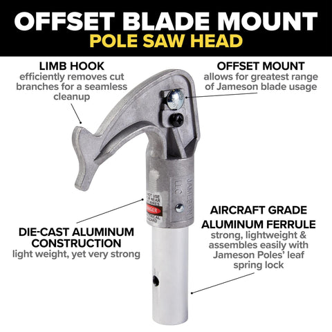 Jameson PS-3FPS1 integrated hook assists with branch removal.