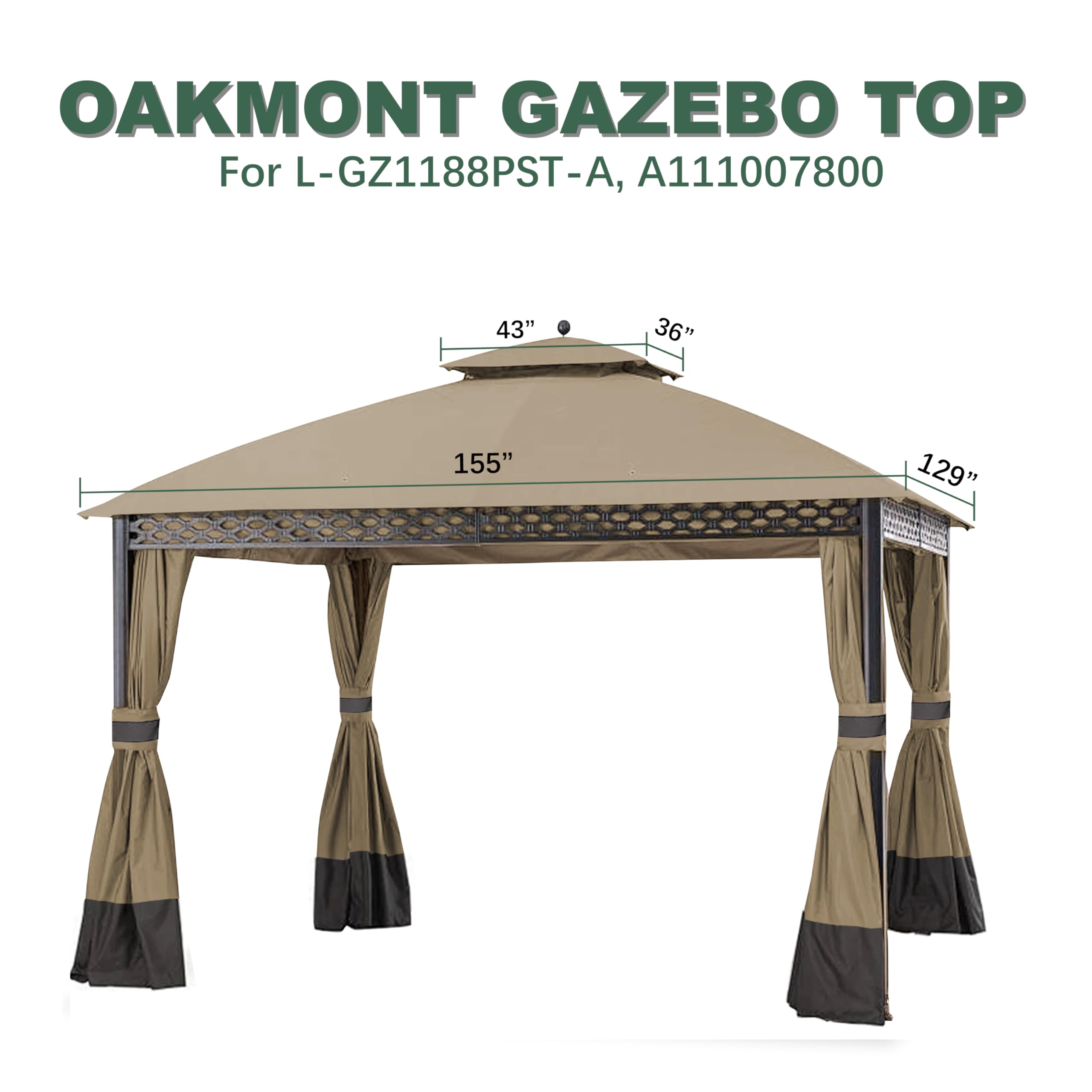 Stitching detail highlighting durability for long-lasting gazebo protection.