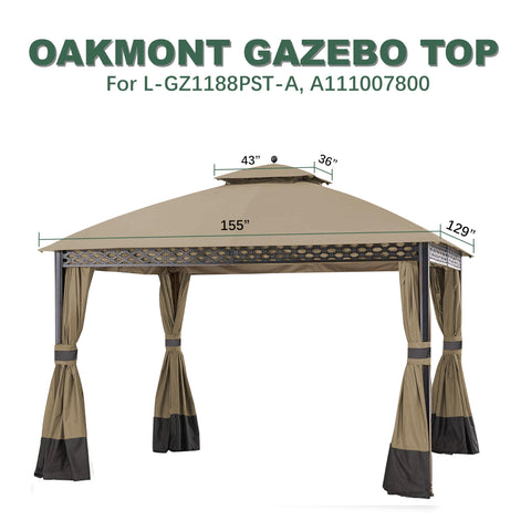 Stitching detail highlighting durability for long-lasting gazebo protection.