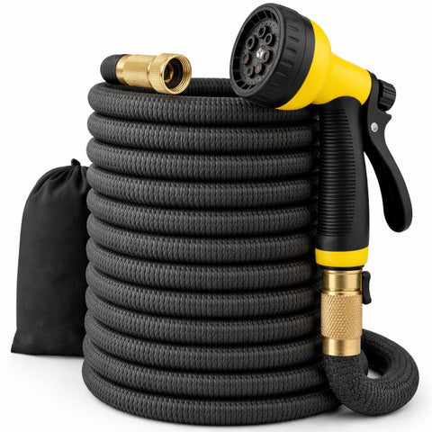 J&B XpandaHose 100ft expandable hose ready for wide garden watering