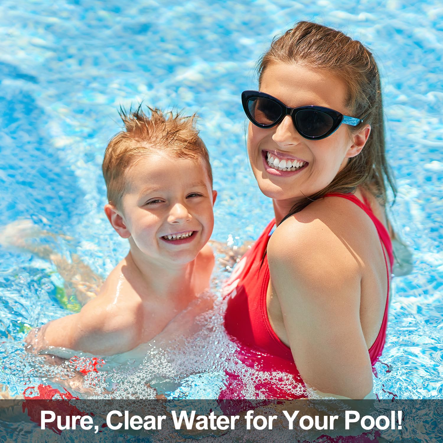 Compact black design blends with equipment while efficient chlorine generation.