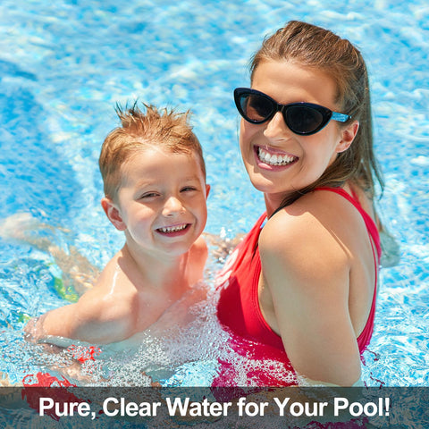 Compact black design blends with equipment while efficient chlorine generation.