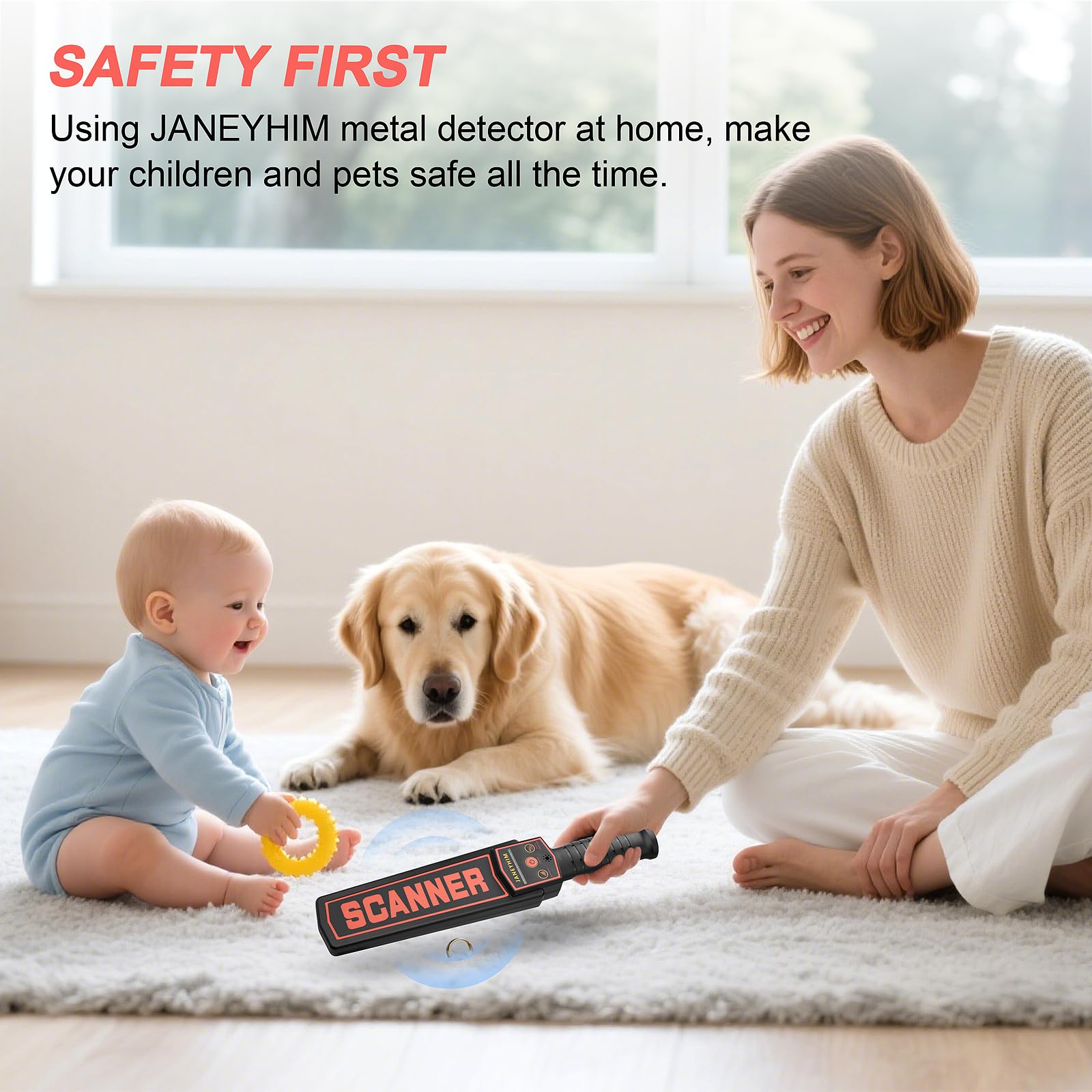 JANEYHIM sound and vibration alarm modes for adaptable alerts in any environment.