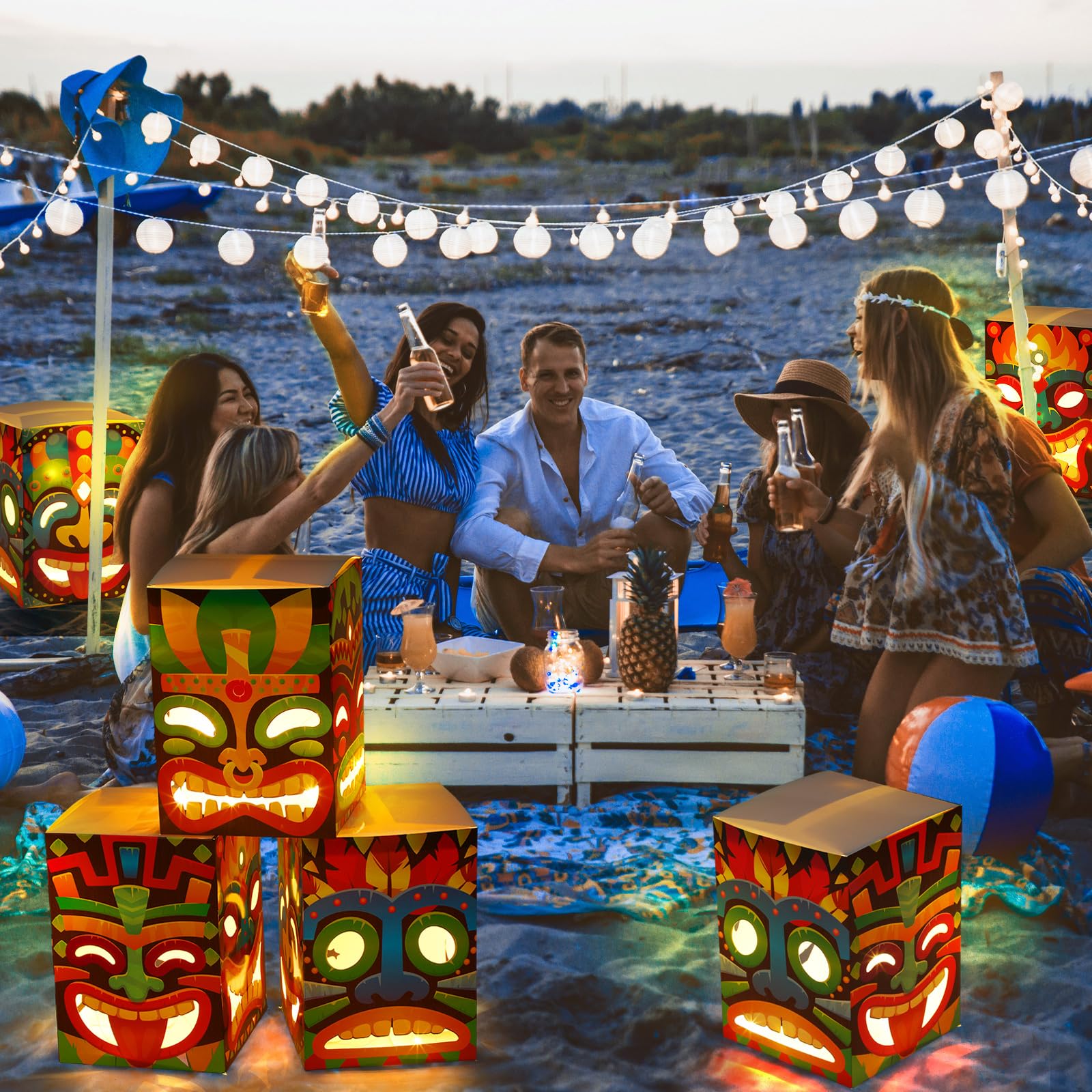 Janjlaugh tiki light strings 1m each enable quick setup and cozy illumination