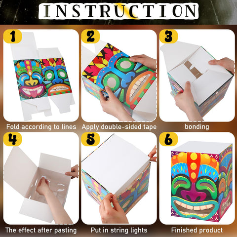 Janjlaugh tiki totem box assembly step highlights easy setup