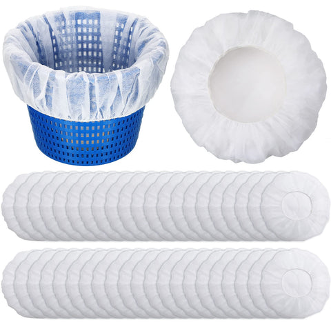 Janmercy 200-piece pool skimmer socks pack ready for debris filtration.