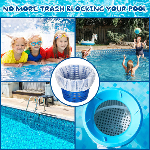 Janmercy socks fitting various pool baskets for versatile use.