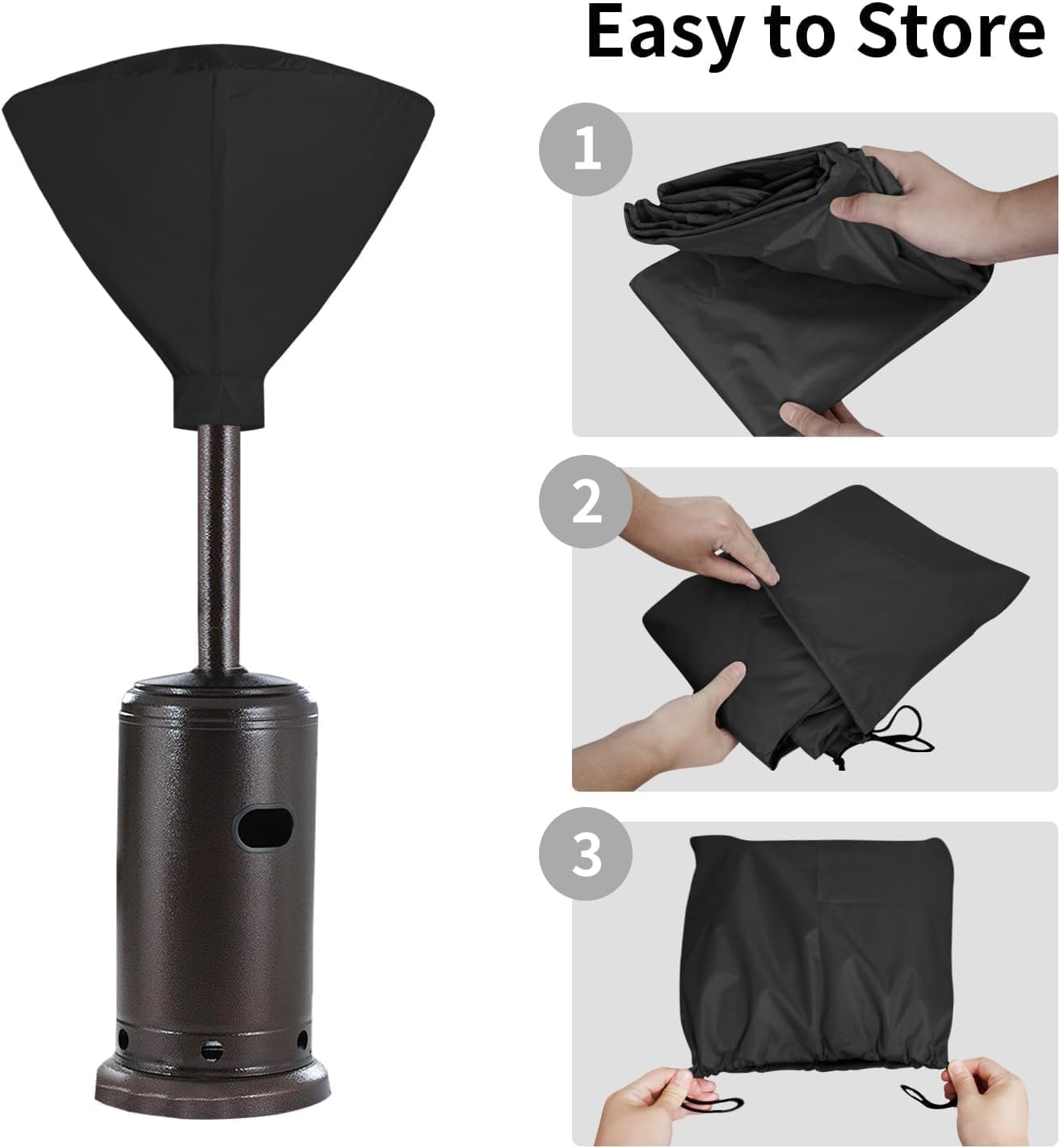 Jannygogo windproof hem keeps the cover secured in breezy conditions.