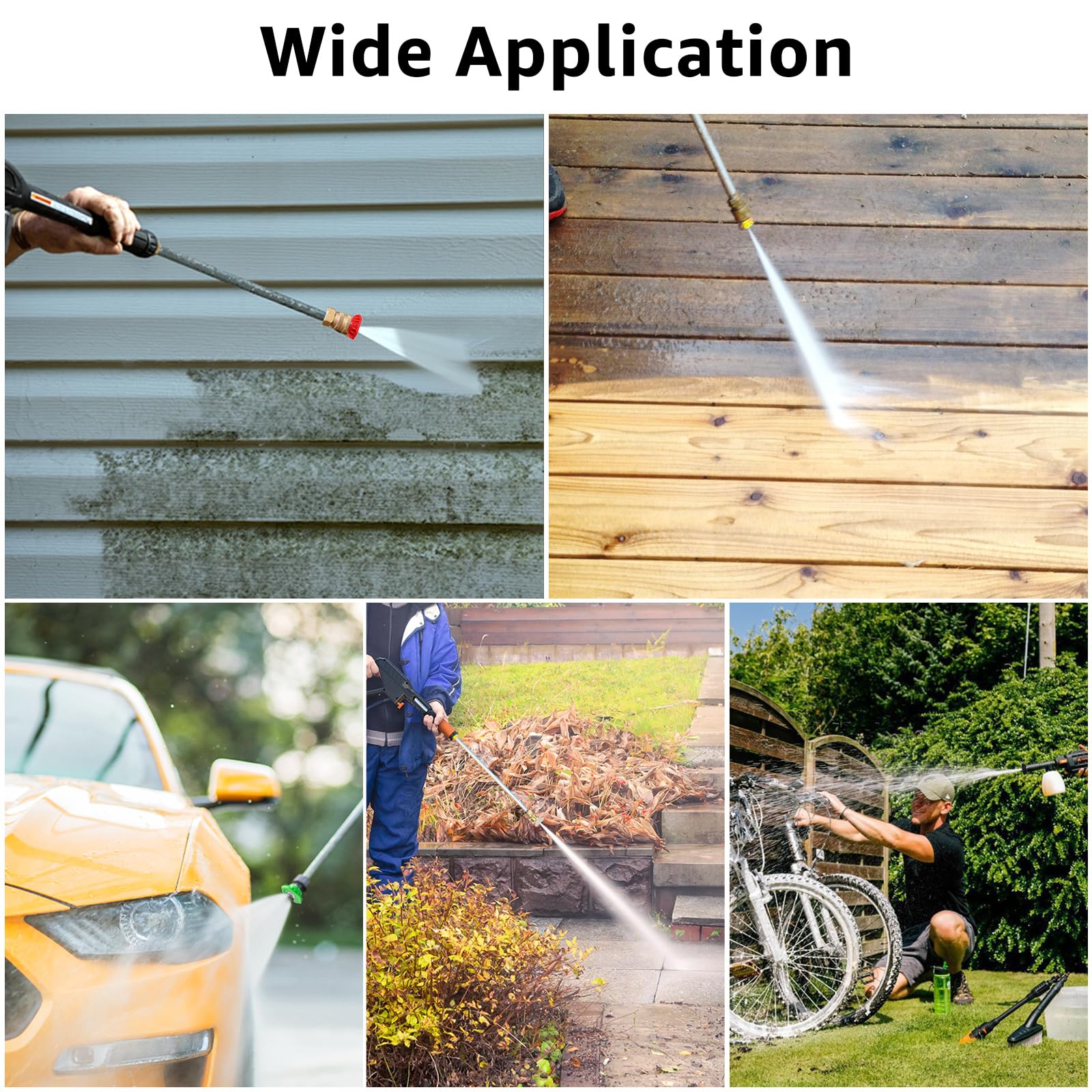 JANSAMN 25-degree nozzle balances power and coverage for outdoor tasks.