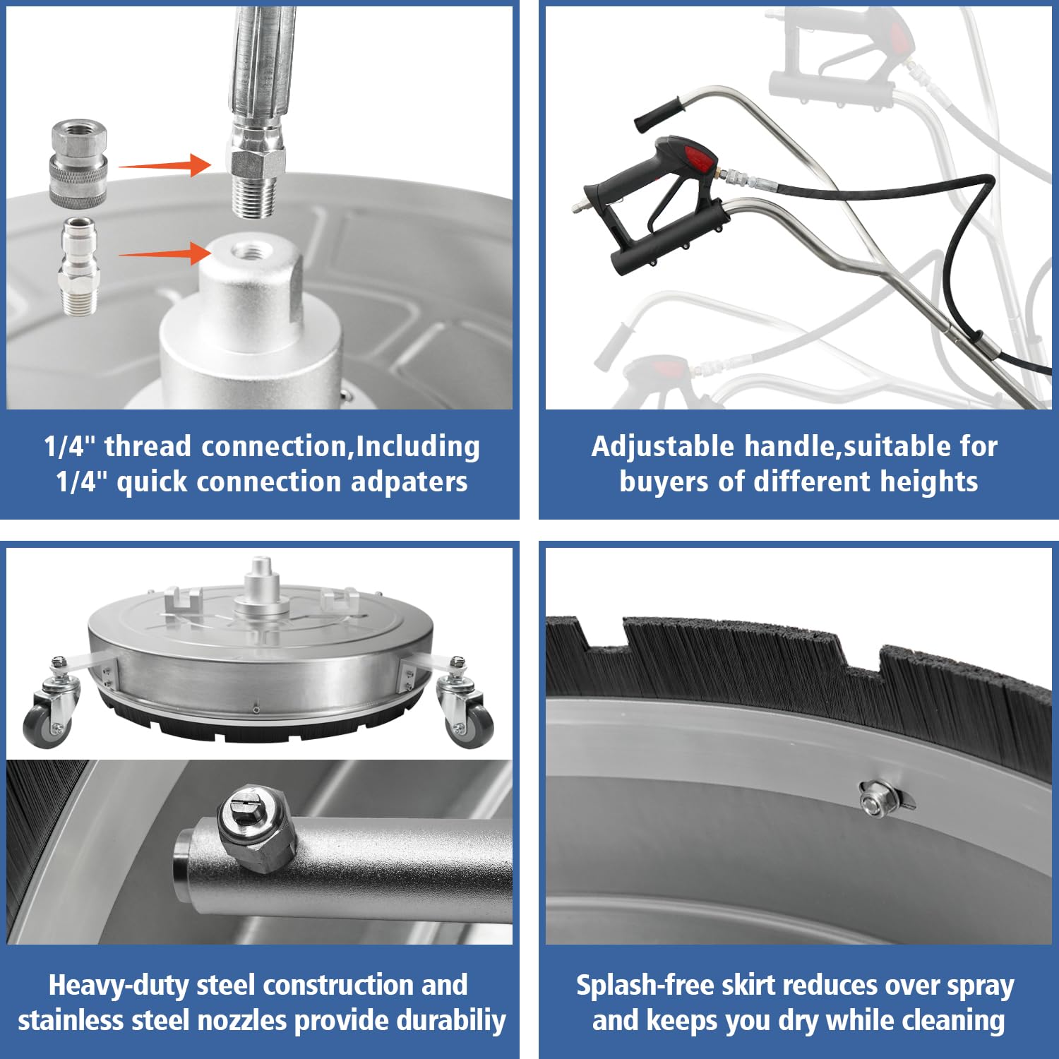 Janz four nozzle set and adapters for quick connection