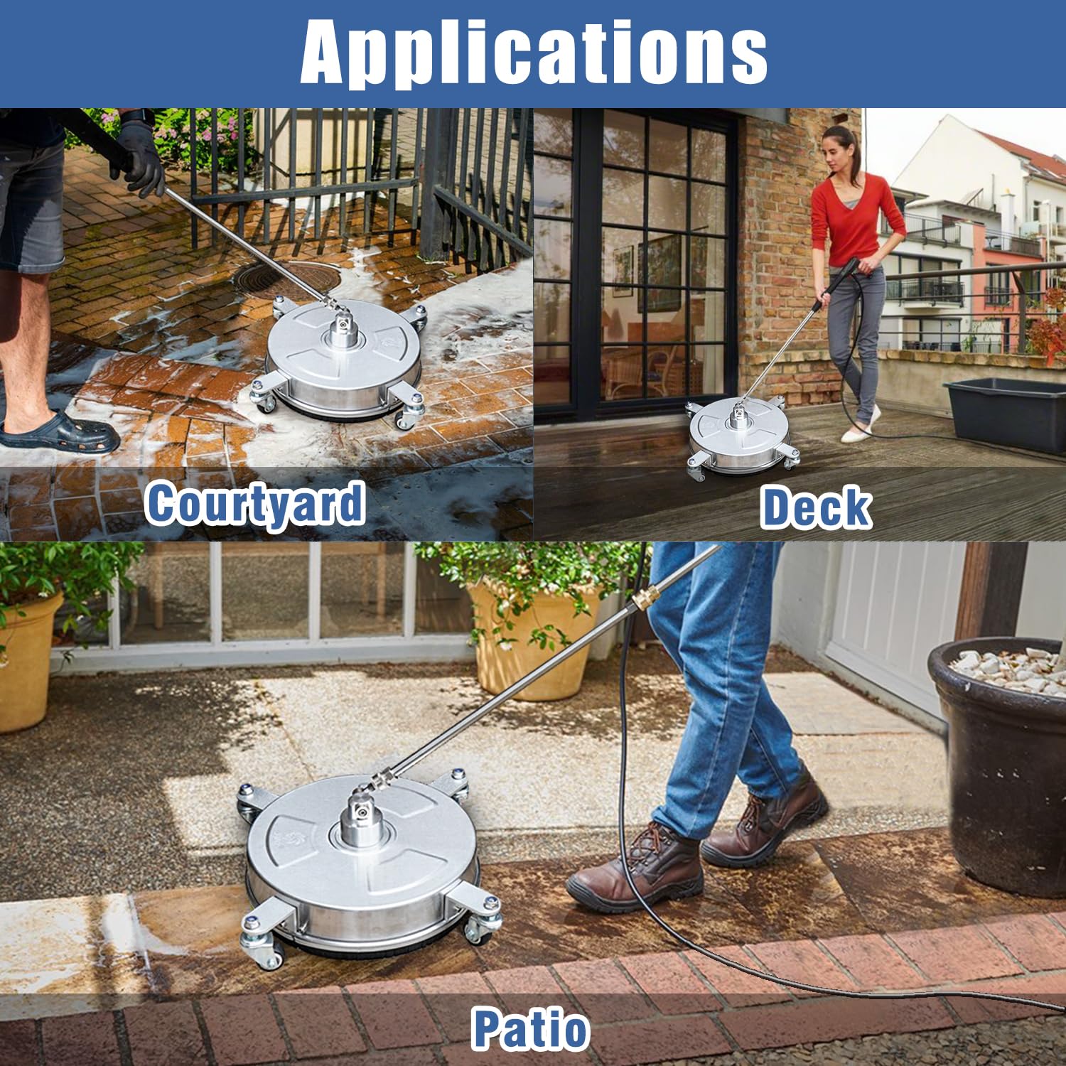 Janz extension wands enhancing reach during cleaning