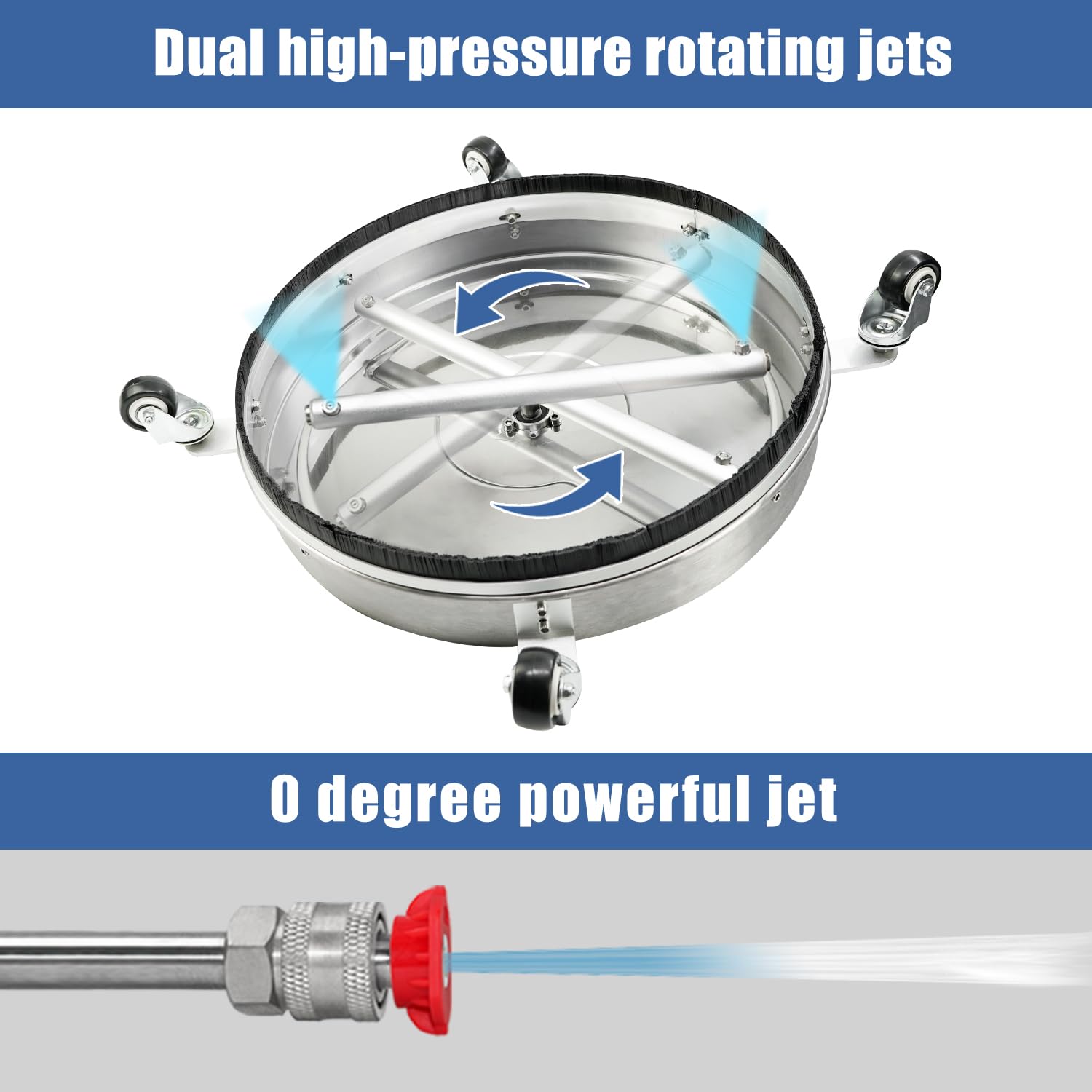 JANZ extension wands extend reach for elevated surfaces.