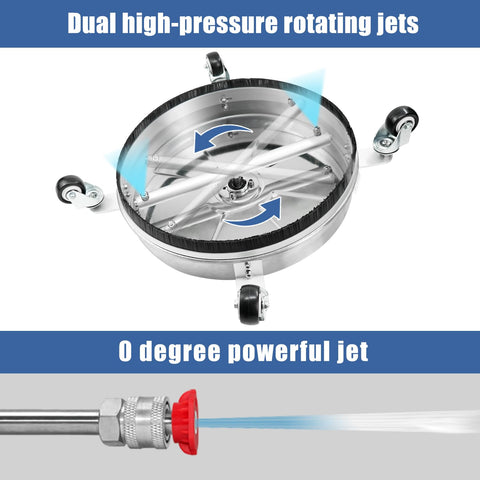 JANZ extension wands extend reach for ground-level and elevated surfaces.