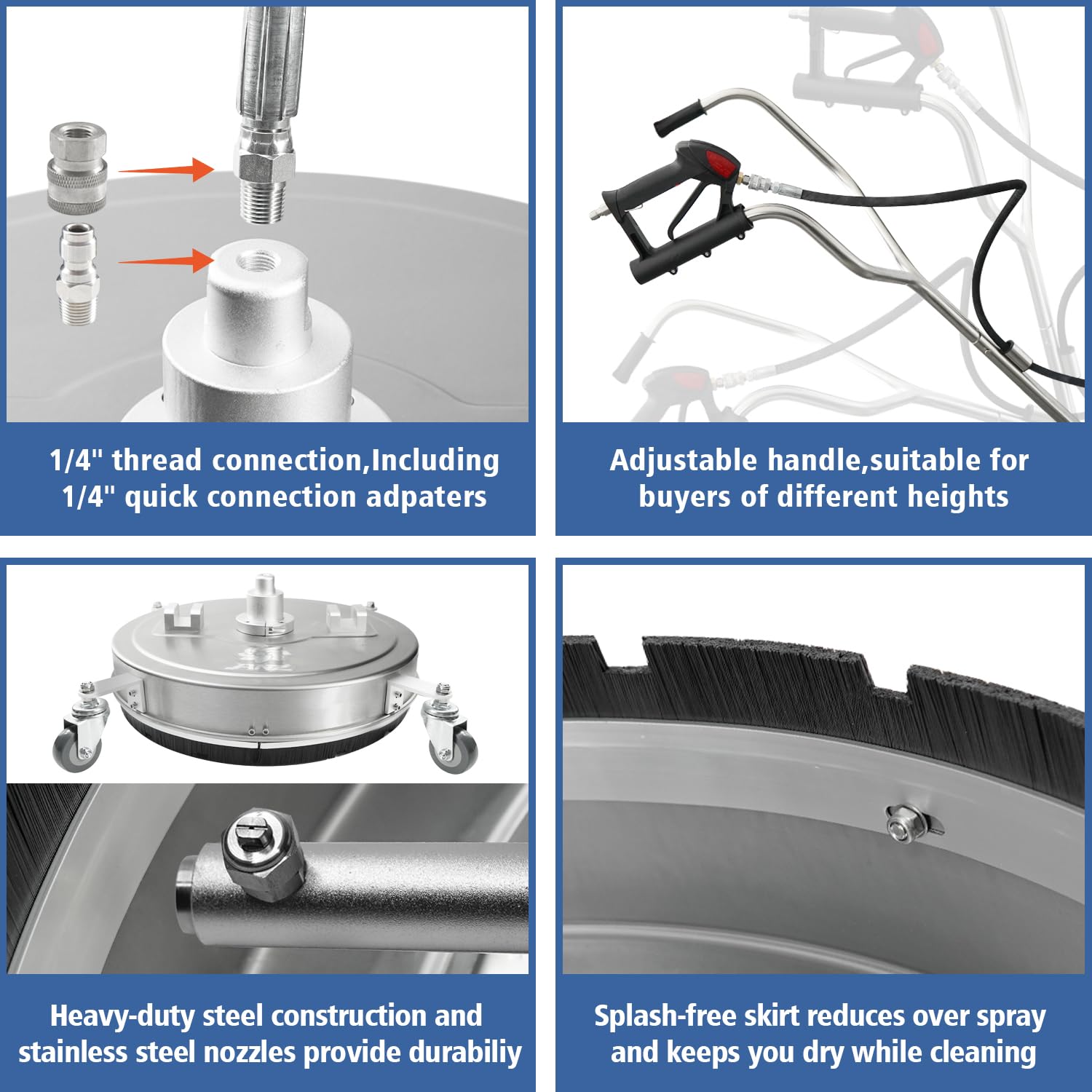 Janz four replacement nozzles provide consistent cleaning performance.