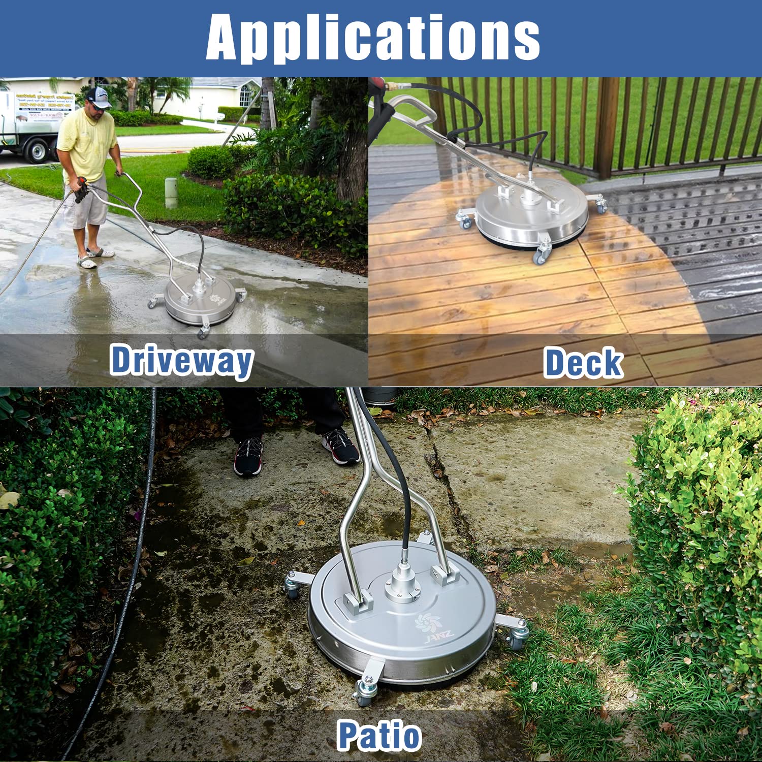 Janz skirt design contains overspray for cleaner surroundings.
