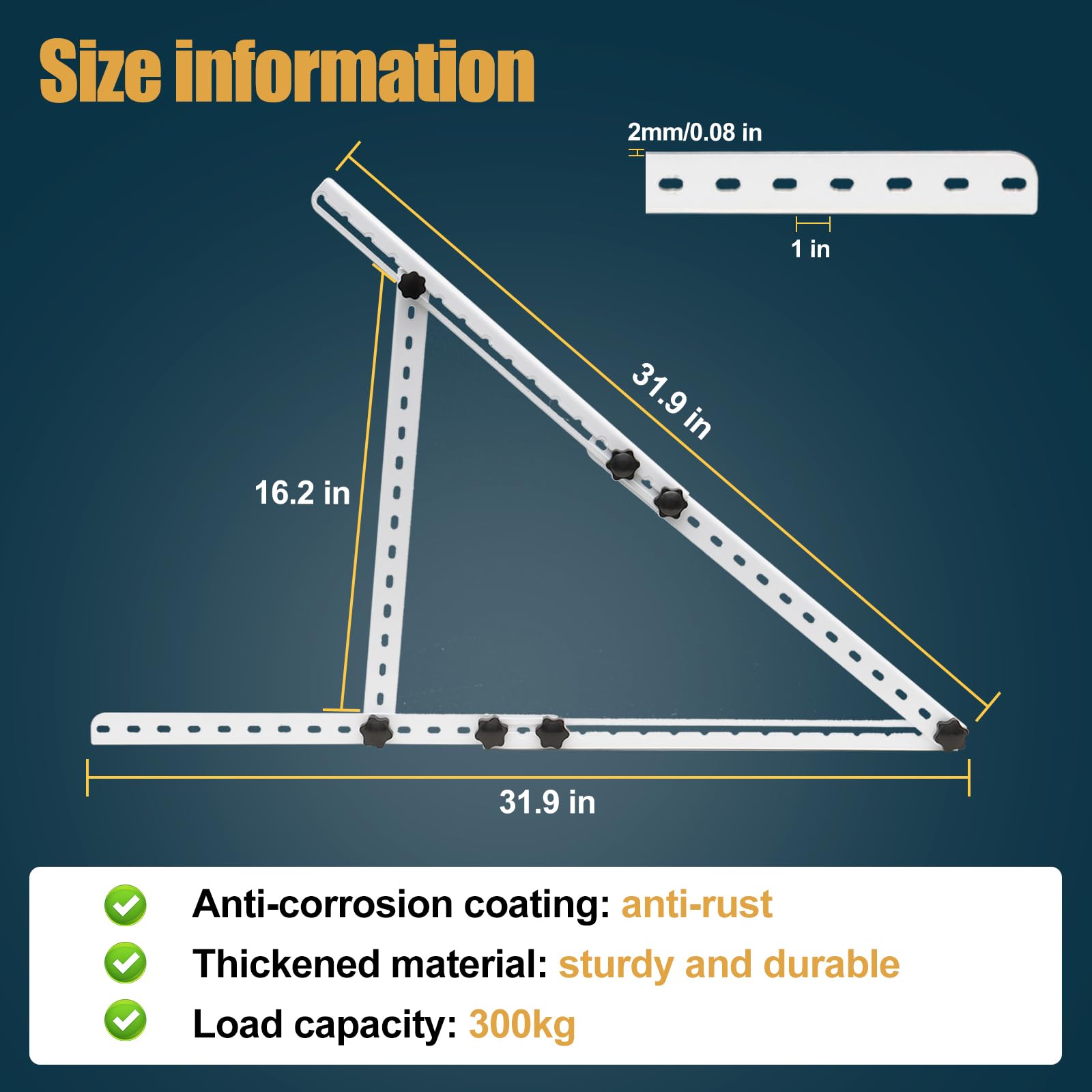 Rust-free aluminum construction ensures durability in varying weather conditions.